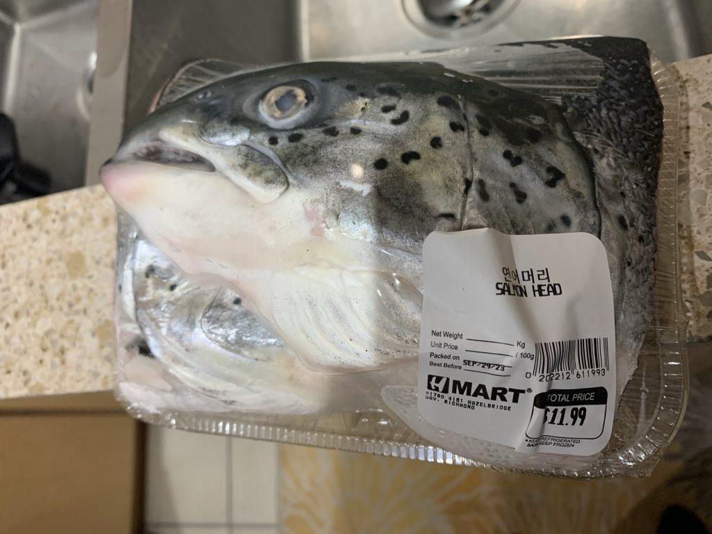 salmon heads for salmon head soup