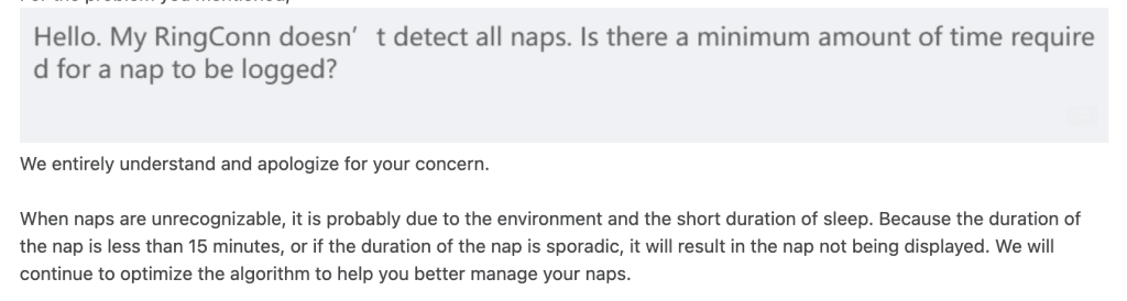 Ringconn Gen 2 logging naps